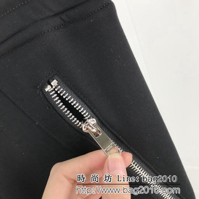 GVC紀梵希 18FW秋冬新款 彩色刺繡LOGO 純棉衛褲 情侶款 ydi1724